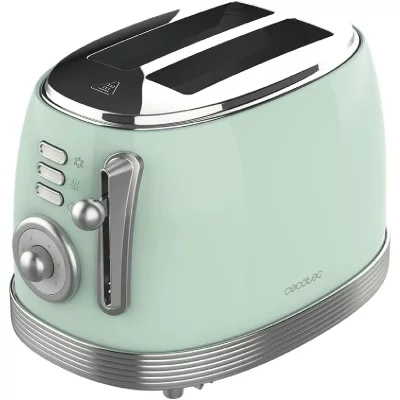 CECOTEC Grille-pain Vintage Vert 2 Fentes 850W