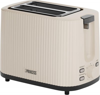 PRINCESS Grille-pain Wave Beige 2 Fentes 930w