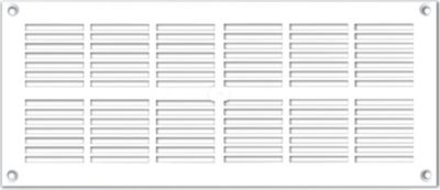 AUTOGYRE Grille ventilation rectangle extra-plate L : 254 x 110 mm - blanc