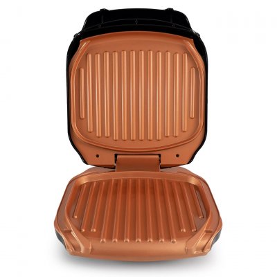 GOTHAM STEEL Grille viande Linvingstone Appareil &eacute;lectrique et antiadh&eacute;rent 900 W Noir et Orange