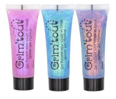 GRIMTOUT  - Tubes De Gel Paillet&eacute; Pour Visage & Corps - Lot De 3