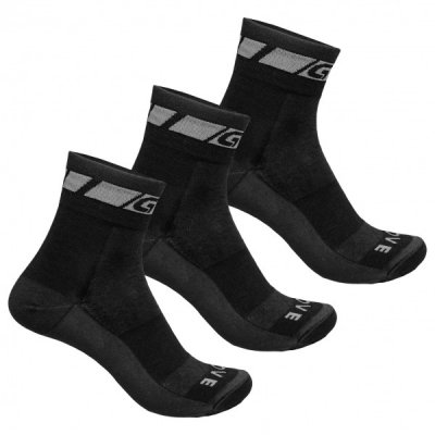 GRIPGRAB  Merino Regular Cut 3PACK - Black