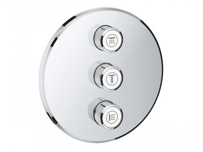 GROHE  29122000 Grohtherm Smartcontrol Panneau de Contr&ocirc;le 3 Sorties, Chrome