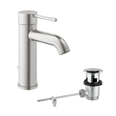 GROHE  Essence - Mitigeur de lavabo avec vidage, supersteel 23589DC1