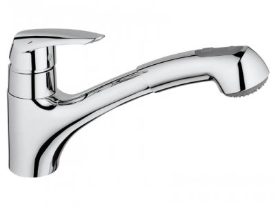 GROHE  Eurodisc Robinet de cuisine avec douchette extractible chrome