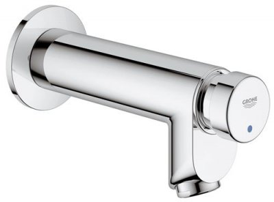 GROHE  Euroeco Cosmopolitan S Robinet temporis&eacute; 1/2 bleu/rouge chrome