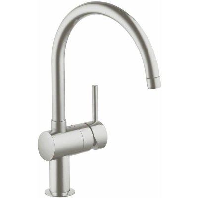 GROHE  Minta Robinet de cuisine avec bec rond tournant look inox
