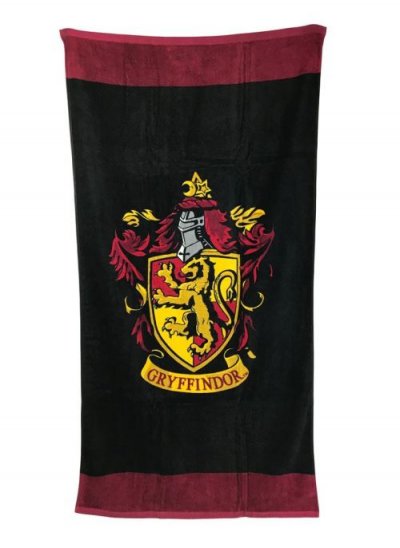 HARRY POTTER Groovy  Gryffindor Cotton Towel Rouge,Noir