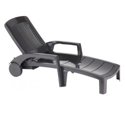 GROSFILLEX  44041002 Bain de Soleil Fidji, Anthracite, 187 x 73 x 28 cm