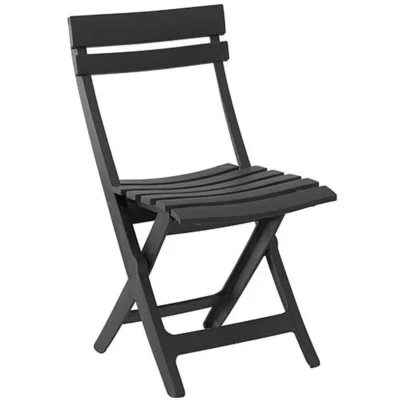 GRILL ME GROSFILLEX 49036002 Miami Chaise Pliante, Anthracite, 50 x 42 x 80 cm