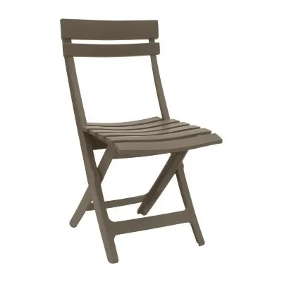 GROSFILLEX  49036181 Miami Chaise Pliante, Taupe, 50 x 42 x 80 cm