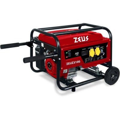 ZEUZ Groupe &eacute;lectrog&egrave;ne  3000W Essence 4 temps AVR 15L 230V