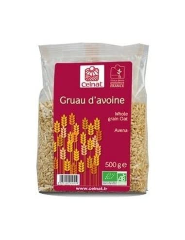CELNAT Gruau d'avoine, avoine d&eacute;cortiqu&eacute; BIO,  (500 g)