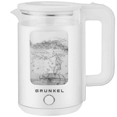 GRUNKEL  Hv-18cwpbl Bouilloire 1,8 L 1500 W Transparent, Blanc