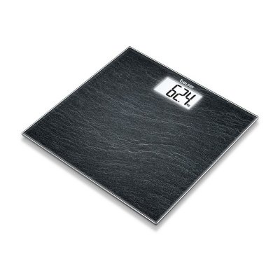 BEURER GS 203 Slate - Pese-personne en verre - Imitation ardoise 