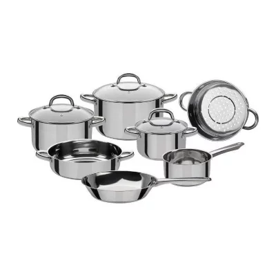 GSW  990097 Montreal Batterie de Cuisine en Acier Inoxydable 10&nbsp;pi&egrave;ces 24&nbsp;cm Argent&eacute;