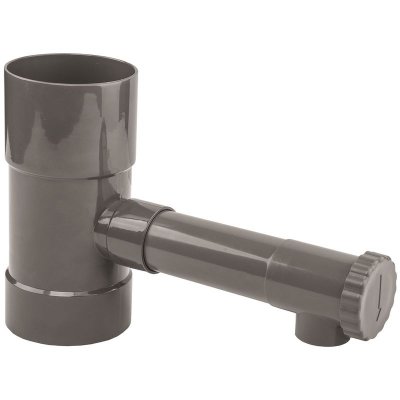 GT MARKET  R&eacute;cup&eacute;rateur d'eau de Pluie Gris pour goutti&egrave;re 100 mm