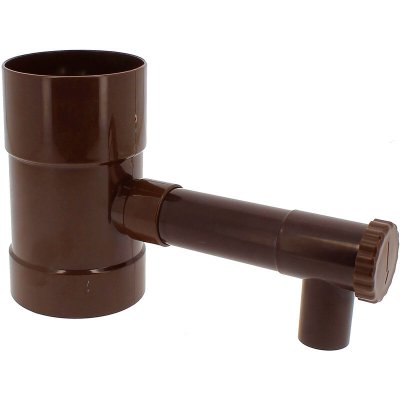 GT MARKET  R&eacute;cup&eacute;rateur d'eau de Pluie Marron pour goutti&egrave;re 100 mm