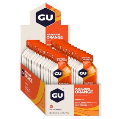 GU  24 Units Tangerine&orange Energy Gels Box Orange 