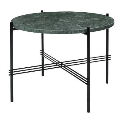 Gubi Table basse TS - Marbre - Verde Guatemala - mat noir - 55 cm