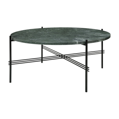 Gubi Table basse TS - Marbre - Verde Guatemala - mat noir - 80 cm