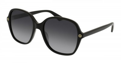 GUCCI  GG0092S 001 Montures de Lunettes, Noir (Black/Grey), 55 Femme