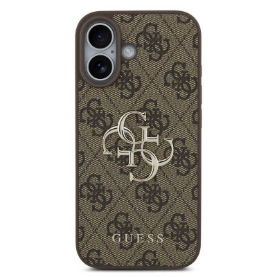 GUESS  Coque 4G Metal Logo Backcover Apple iPhone 17 - Marron