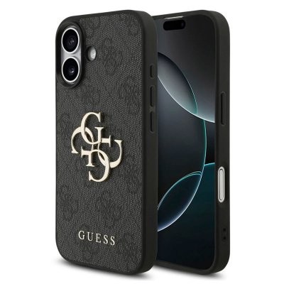 GUESS  Coque 4G Metal Logo Backcover Apple iPhone 17 - Noir