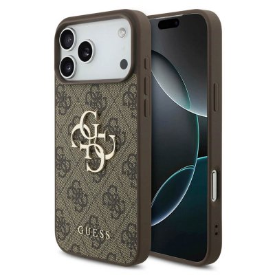 GUESS  Coque 4G Metal Logo Backcover Apple iPhone 17 Pro Max - Marron