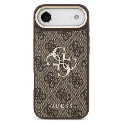 GUESS  Coque 4G Metal Logo Backcover Apple iPhone Air - Gold Edge - Brown