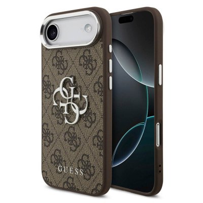 GUESS  Coque 4G Metal Logo Backcover Apple iPhone Air - Silver Edge - Brown