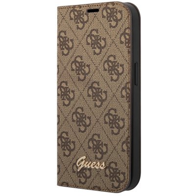 GUESS  Coque arri&egrave;re rigide pour iPhone 14 Pro Max - Script - Marron