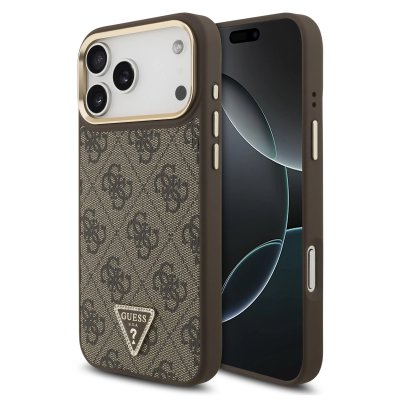 GUESS  Coque De T&eacute;l&eacute;phone 4g Triangle Logo Magsafe Iphone 17 Pro Max