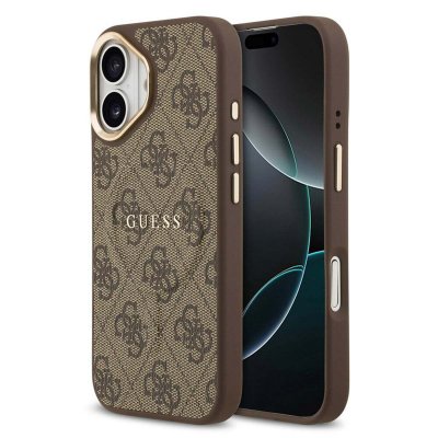 GUESS  Coque MagSafe Classic avec logo 4G Apple iPhone 17 - Marron