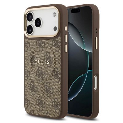GUESS  Coque MagSafe Classic avec logo 4G Apple iPhone 17 Pro - Marron