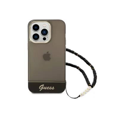 GUESS  coque pour iPhone 14 Pro - avec cordon - noir