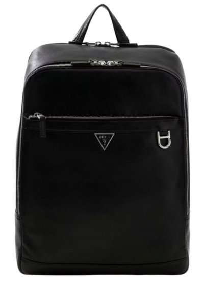 GUESS  Cuir sac à dos de loisirs pour ordinateur portable Monaco Squared Backpack Black noir