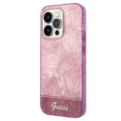 GUESS  &eacute;tui pour iPhone 14 Pro 6,1 &eacute;tui rigide rose - Neuf