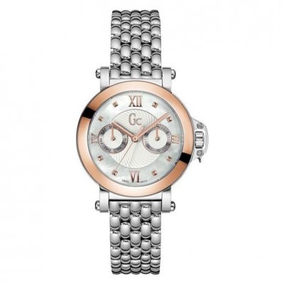 GUESS COLLECTION Guess Femme Analogique Quartz Montre avec Bracelet en Acier Inoxydable X40004L1S