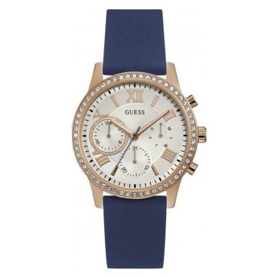 GUESS  Femme Analogique Quartz Montre avec Bracelet en Caoutchouc W1135L3