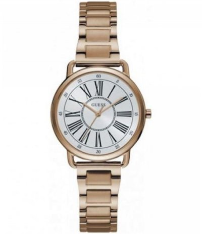 GUESS  Femmes Analogique Quartz Montre avec Bracelet en Acier Inoxydable W1148L3