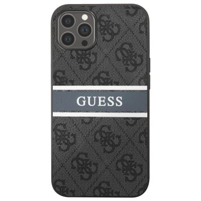 GUESS  GUHCP13L4GDGR Coque pour iPhone 13 Pro / 13 6,1"" Gris 4G Stripe