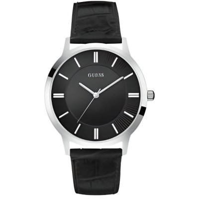 GUESS  Homme Analogique Quartz Montre avec Bracelet en Cuir W0664G1