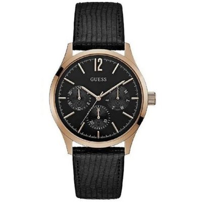 GUESS  Hommes Analogique Quartz Montre avec Bracelet en Cuir W1041G3