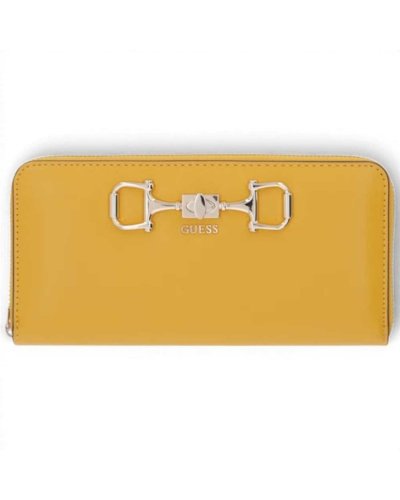 GUESS  Janie slg Grand zip autour de la femme Ambre en matiere synthetique avec charniere