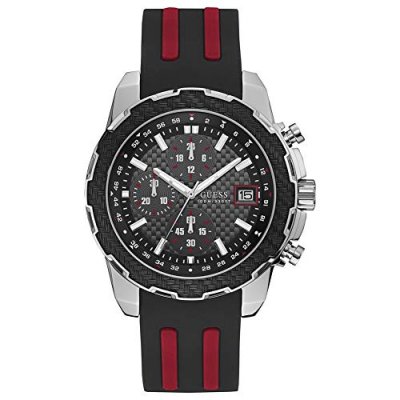 GUESS -Montre Chronographe pour Homme &agrave; movement Quartz en Silicone W1047G1