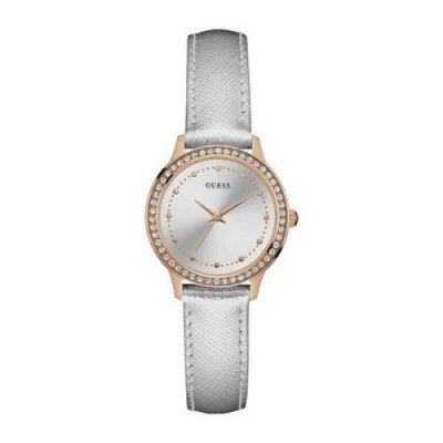 GUESS  - Montre femme Chelsea cuir (W0648L11) argent