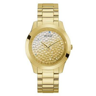 GUESS  Montre Femme en Acier Crush dor&eacute;e T.U