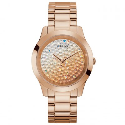 GUESS  Montre Femme en Acier Crush rose dor&eacute; T.U