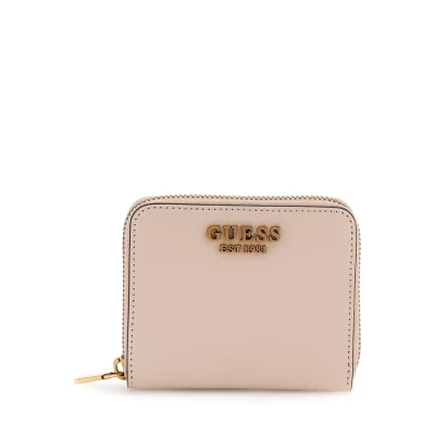 GUESS  Petit portefeuille beige zipp&eacute;. Couleur: Naturel